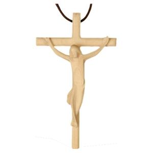 Kreuzanhänger mit Jesus - Holz