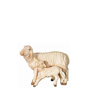 O-Schaf und Lamm stehend