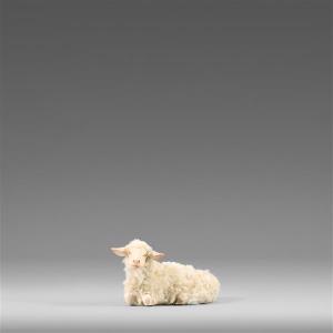 Schaf liegend mit Wolle beige