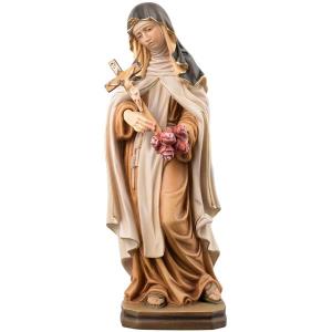 Hl. Theresa von Lisieux mit Christuskreuz und Rosen(Weisses Kleid)