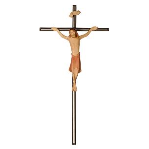 Kruzifix Raphael, mit Kreuzbalken in Edelstahl