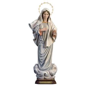 Madonna Medjugorje mit Schein 12 Sterne Messing