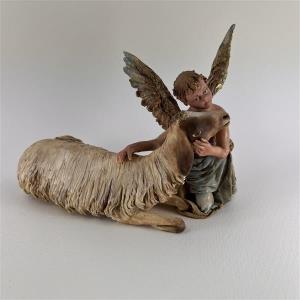 Engel kniend mit Schaf liegend für 30 cm Figuren