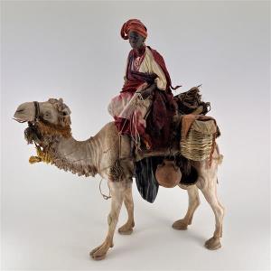 Dunkle Frau auf Kamel für 18cm Figuren