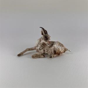 Ziege liegend kratzend für 18cm Figuren