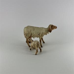 Schaf stehend mit Lamm für 18cm Figuren