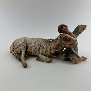 Schaf liegend mit Putte für 30 cm Figuren