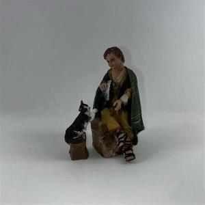 Kind mit Fisch und Katze für 18 cm Figuren
