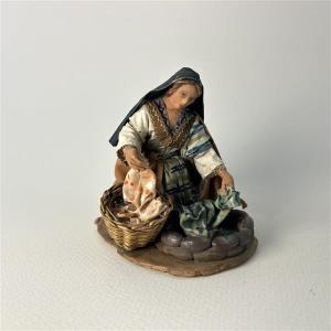 Frau mit Wäsche für 10 cm Figuren