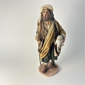 Hirte mit Lamm untern Arm für 18 cm Figuren