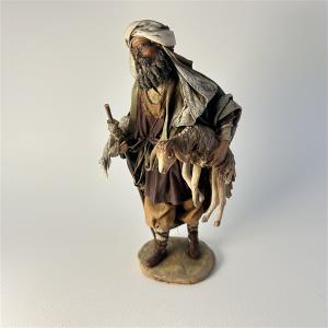 Hirte mit Lamm untern Arm für 18 cm Figuren