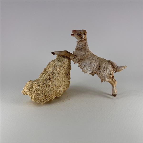 Schaf springend für 18cm Figuren (ohne Deko) - Ton (Terracotta) und Stoff 