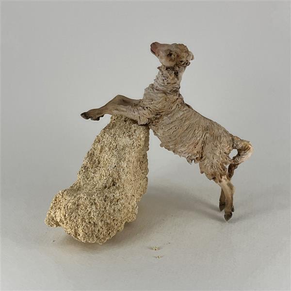Schaf springend (ohne Deko) für 18cm Figuren - Ton (Terracotta) und Stoff 