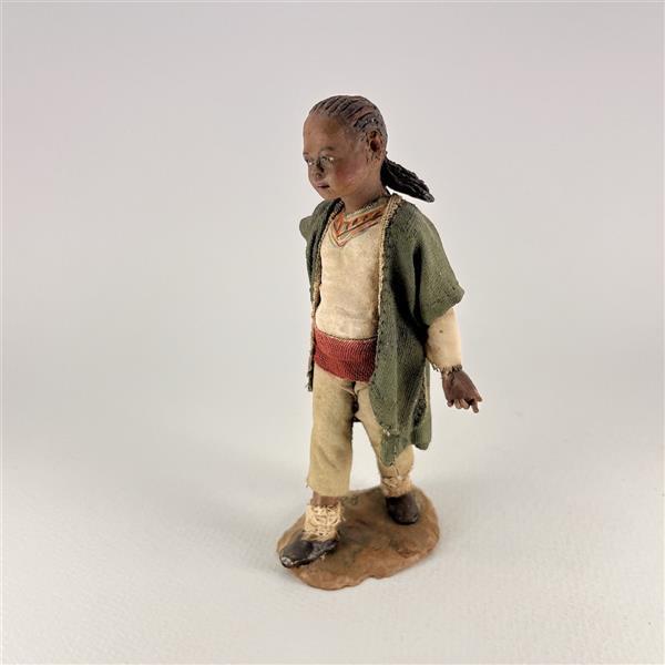 Kind dunkel stehend für 18cm Figuren - Ton (Terracotta) und Stoff 