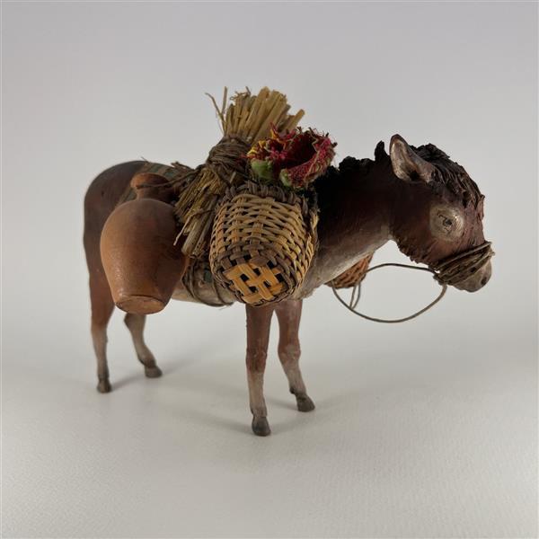 Esel stehend für 18cm Figuren - Ton (Terracotta) und Stoff 