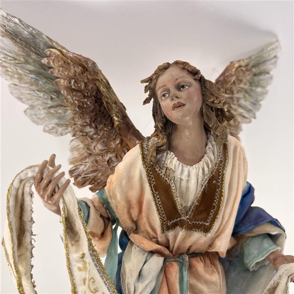 Gloriaengel hängend für 30cm Figuren - Ton (Terracotta) und Stoff 