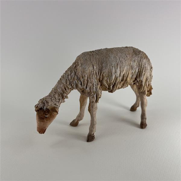 Schaf grasend für 30 cm Figuren - Ton (Terracotta) und Stoff 