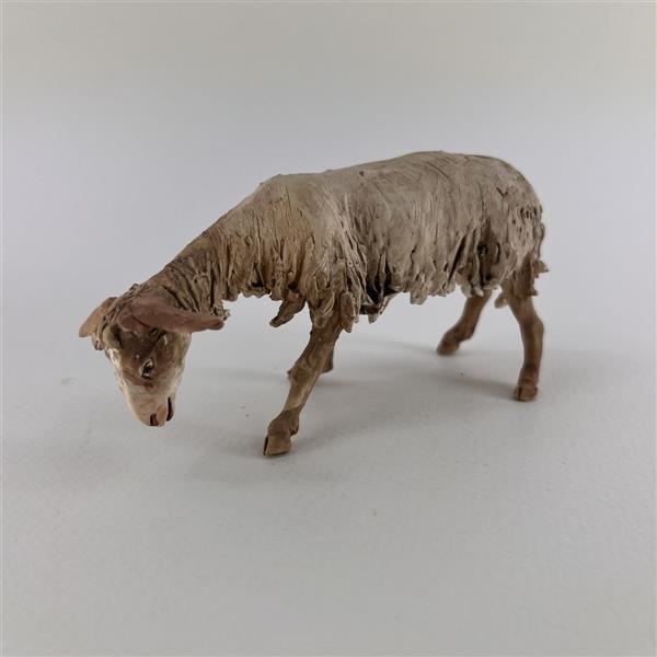 Schaf grasend für 18 cm Figuren - Ton (Terracotta) und Stoff 