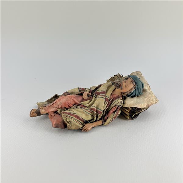 Hirte schlafend für 13cm Figuren - Ton (Terracotta) und Stoff 