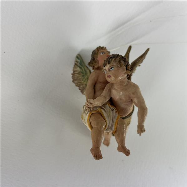 Puttenpaar fliegend für 30 cm Figuren - Ton (Terracotta) und Stoff 