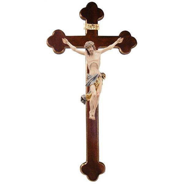 Christus Benedikt mit Kreuz barock - Lasiert