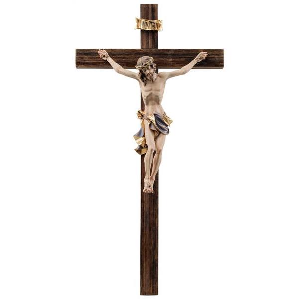 Christus Insam mit Kreuz rustikal Altholz - Lasiert