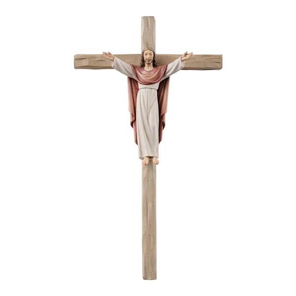 Auferstandener Christus mit Kreuz - Lasiert