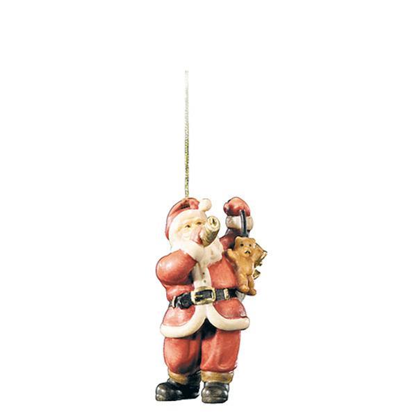 Weihnachtsmann mit Horn - Lasiert