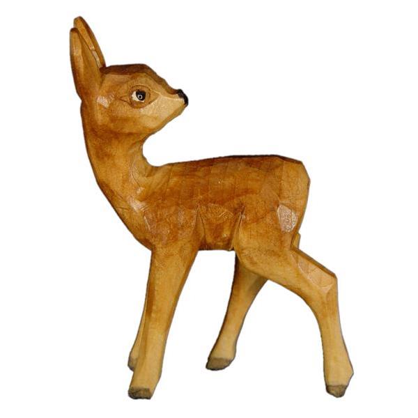 Bambi rückwertsschauend in zirbel - Lasiert