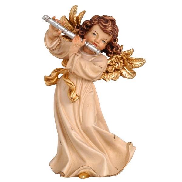 Engel Giotto mit Flöte - Lasiert