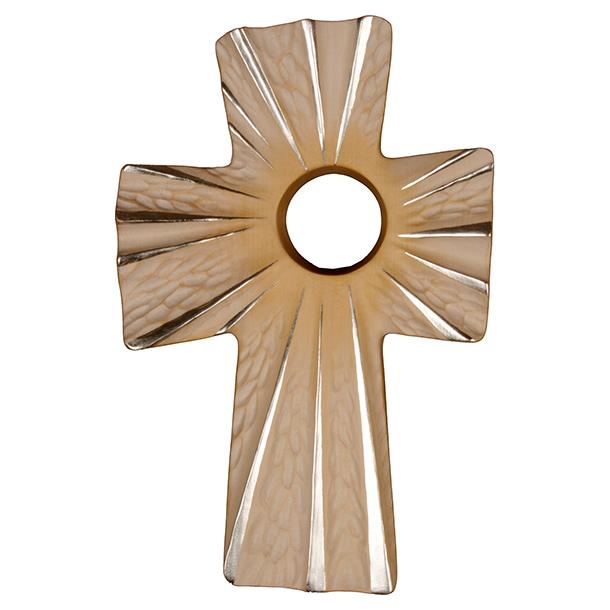 Dreifaltigkeitskreuz, Holz geschnitzt - Lasiert