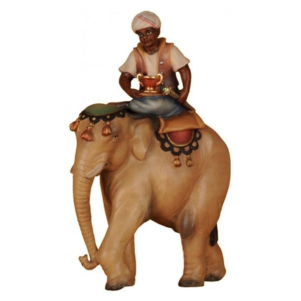 Elefant mit Reiter - Lasiert