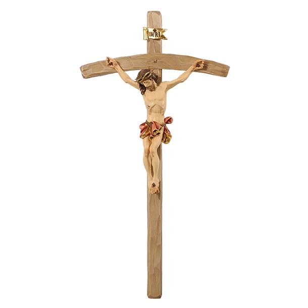 Barockes Kruzifix mit Dornen - Lasiert