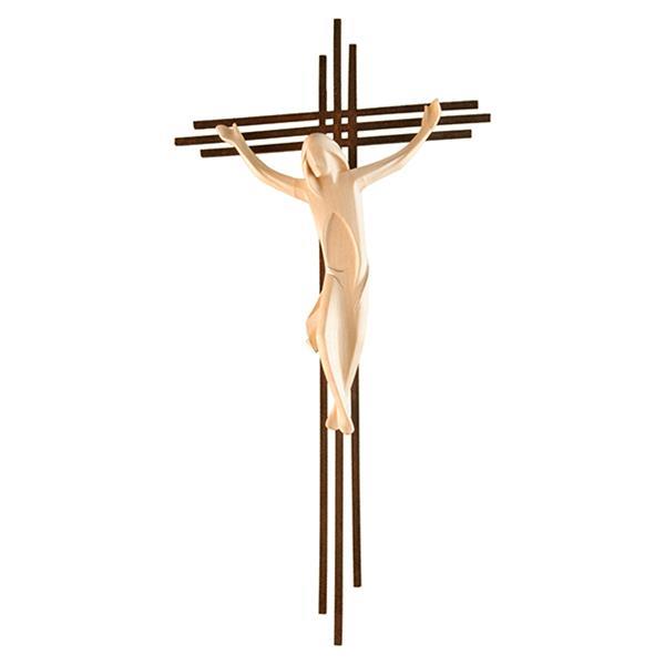 Kruzifix Einfach, mit Stahlbalken in Corten 3Fach - natur