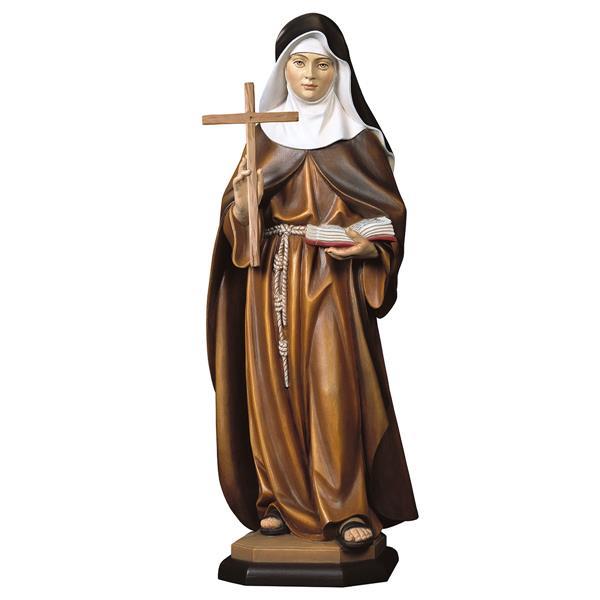 Hl. Angela von Foligno mit Kreuz - Lasiert