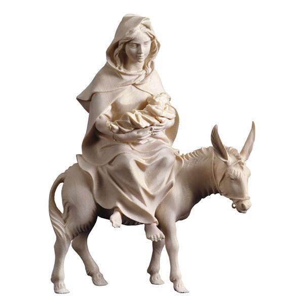 UL Hl. Maria auf Esel mit Jesukind & Pergament - natur