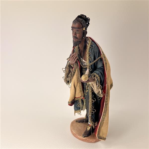 König Mohr stehend für 18 cm Figuren - Ton (Terracotta) und Stoff 