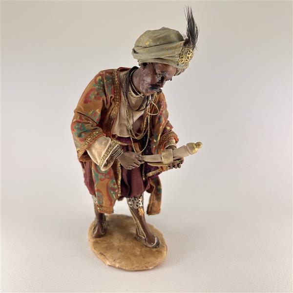 König Mohr stehend für 18 cm Figuren - Ton (Terracotta) und Stoff 