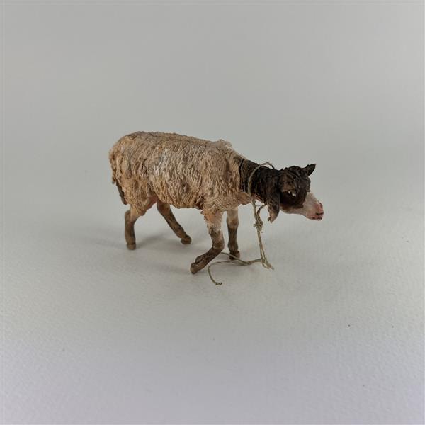Schaf laufend für 13 cm Figuren - Ton (Terracotta) und Stoff 