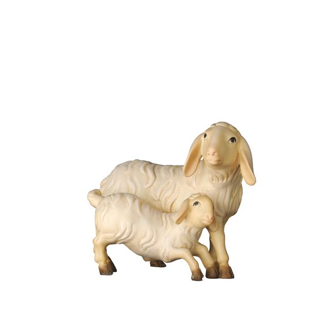 Schaf stehend mit Lamm - Lasiert